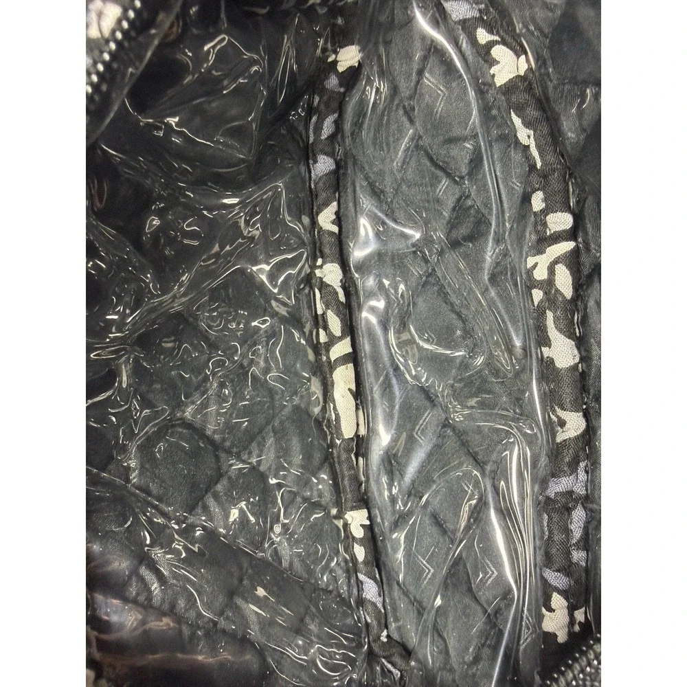 Vera Bradley Toiletry Organizer Set Paisley Noir 4pc Cosmetic Makeup Travel Bag